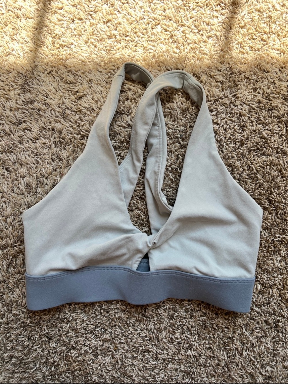 Fabletics Two-Tone Gray  Sports Bra